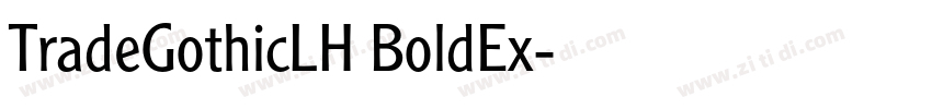 TradeGothicLH BoldEx字体转换